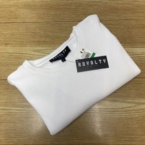 Mens White Ribbed T-Shirt